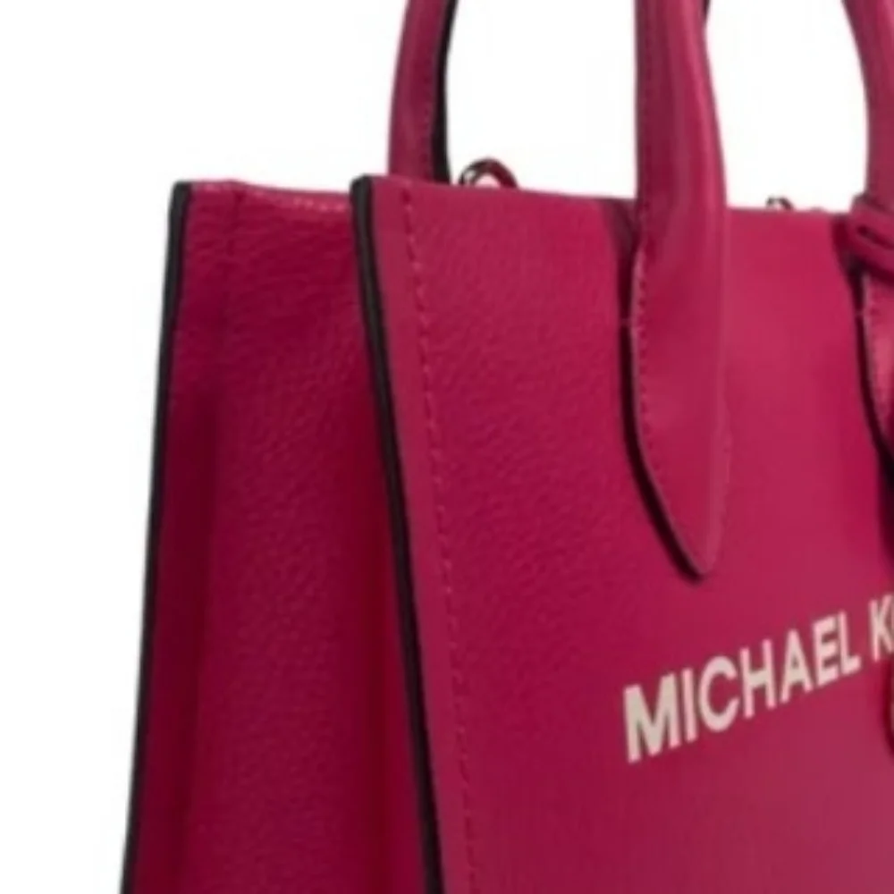 NWT Michael Kors Mirella Small Top Zip Shopper Tote Crossbody tote electric Pink